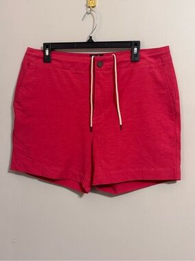 Faherty All Day Shorts Men’s Size 35 Coral Red Stretch Drawstring Casual